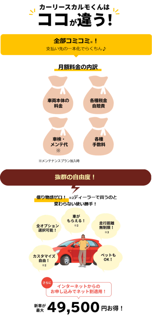 カルモくんのカーリース